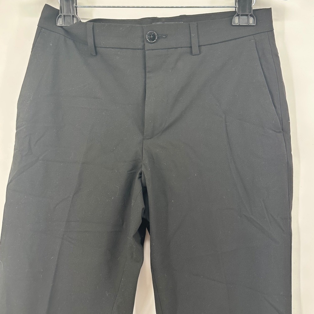 HM Mens Slim Fit Dress Pants‎ Black Flat Front Trousers Size 29x29